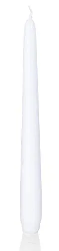 Wiedemann Kerzen Spitzkerzen Weiß 250 x Ø 25 mm, 12 Stück, rußarm, tropffrei, hochwertiger Docht