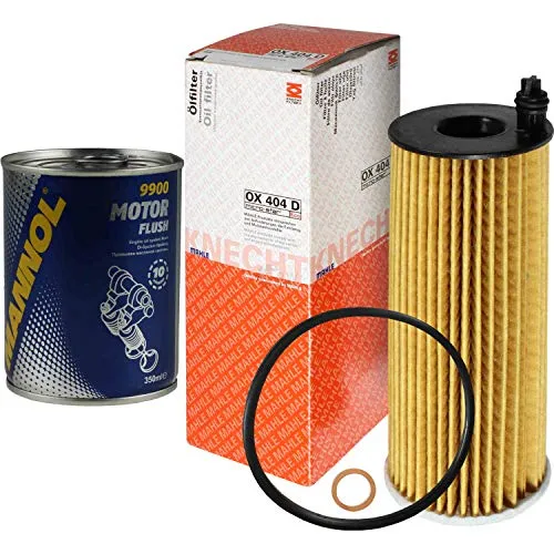 Original MAHLE/KNECHT Ölfilter OX 404D + SCT Motor Flush Motorspülung