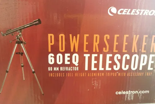 CELESTRON PowerSeeker 60EQ Refraktor Teleskop 60/900mm, inkl. 2 Okulare Fernrohr