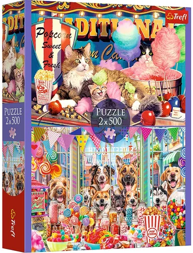 Puzzle 2x500 flauschige Freunde Trefl