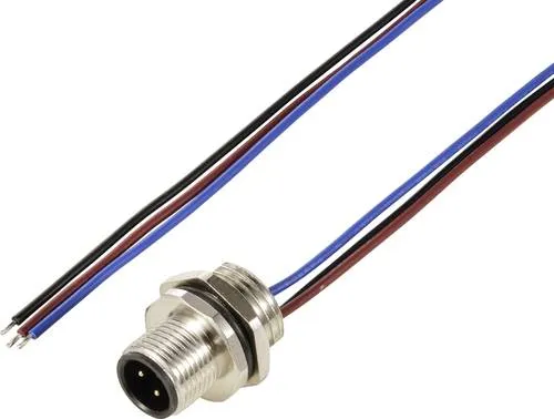 TRU COMPONENTS TC-12833204 Sensor/Aktor Einbaustecker M12 Stecker, Einbau 0.5m Polzahl Sensoren: 3 1St.