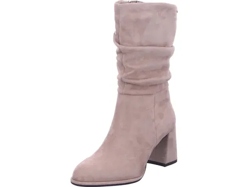 Tamaris Damen Stiefelette 1-25020-43 in Beige - Elegante Stiefelette mit praktischem Reißverschluss und 7,5 cm Blockabsatz. Ideal für Freizeit und besondere Anlässe, sorgt für hohen Tragekomfort und stilvolle Looks.