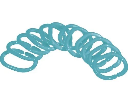 Duschvorhangring Spirella C-Minor 12er Pack Türkis
