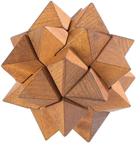 Playtastic 3D Puzzle: Geduldspiel aus Holz - Der verflixte Igel (Knobel-Spielzeug, Geduldspiele Erwachsene, Zauberwürfel)