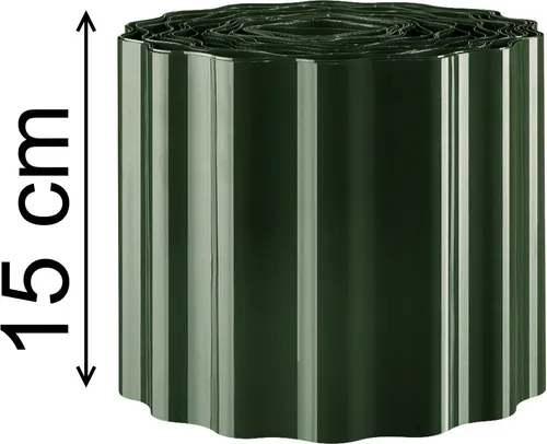 Rasen Kante Beeteinfassung Rasen Begrenzungen Sinus Welle grün 9mX 15 cm