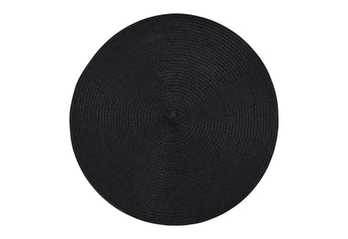 HAC24 Platzset 4er Set Platzmatte Abwaschbar Tischset Platzdeckchen Tisch Untersetzer, (Set, 4-St), Rund, Ø 38 cm, Bast-Optik