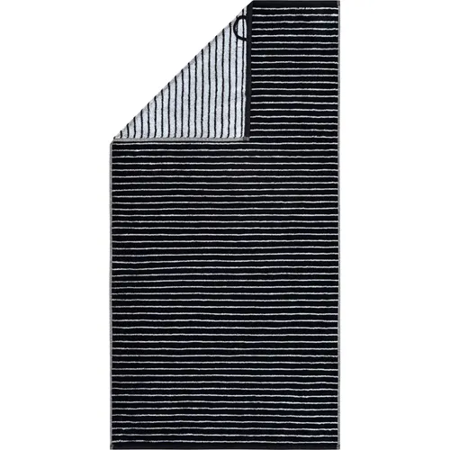 Cawö Handtücher Black&White Ringel 6280 – 100% Baumwolle in schwarz von Cawö