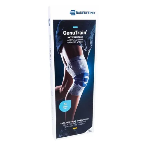 BAUERFEIND Kniebandage GenuTrain Comfort Unisex - Medizinische Verbrauchsmaterialien für Knie, bietet optimale Entlastung und Stabilisierung bei Gelenkproblemen wie Gonarthrose oder Arthritis.