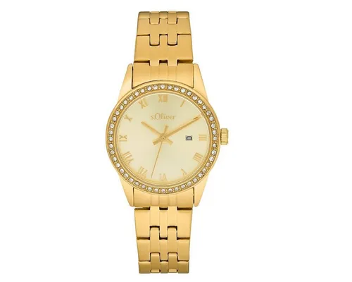 s.Oliver Damen Armbanduhr Quarzuhr mit Edelstahl Armband von s.Oliver