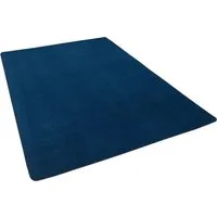 Snapstyle Trend Velours Teppich Joy Dunkelblau 80x160cm von Snapstyle