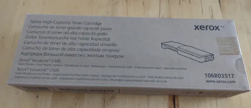 Xerox Toner 106R03517 Yellow HC - Hochkapazitiver Originaltoner für ca. 4.800 A4-Seiten, optimal für Xerox VersaLink C 400 und C 405 Serien, sorgt für brillante Druckqualität.