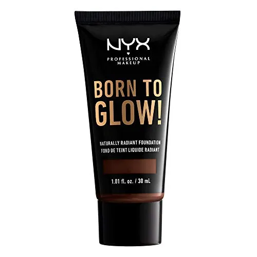 Produktbild NYX PROFESSIONAL MAKEUP Born To Glow Naturally Radiant Foundation, mittlere Deckkraft, tiefer Espresso
