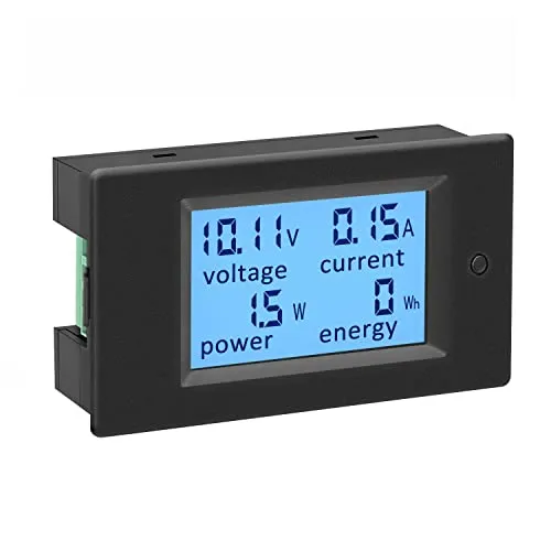 KETOTEK Voltmeter Amperemeter DC 6,5-100V 100A Digitaler Stromzähler Spannungsmesser Stromprüfer Energiemessgerät Leistungsmesser Spannung Strom Anzeige Volt Ampere Panel LCD (ohne Shunt)