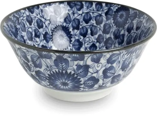 Japan-Bowls ASIATICA | Ramen Bowl Schalen aus Porzellan 15 cm | Hochwertige asiatische Schüssel für Reis, Nudeln, Tapas, Udon, Müsli - Suppen-Schale mit japanischen Designs (Tsuta)