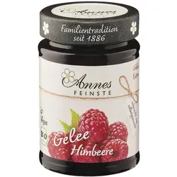 Bio Himbeer Gelee extra 12 x 225 gr - Brotaufstrich aus 99% biologischen Himbeeren, perfekt für ein fruchtiges Frühstück oder als süßer Begleiter zu Desserts.