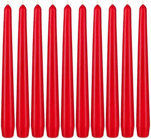 BRUBAKER Spitzkerze Premium Kerzen Set - bis zu 7,5 Stunden Brenndauer pro Kerze (Leuchterkerzen, 10-tlg., Halterkerzen Deko), 24 cm Tafelkerzen für Kerzenständer und Kronleuchter