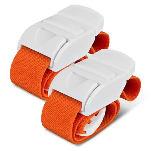 Pulox 2er-Set Venenstauer - Tourniquet Professionelle medizinische Staubinde mit Verschluss-Schnalle – Orange