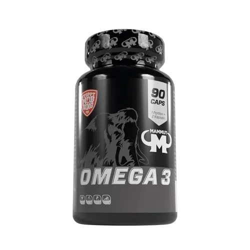 Mammut Nutrition Omega 3 Caps - 90 Stück/Dose Fischöl mit EPA und DHA