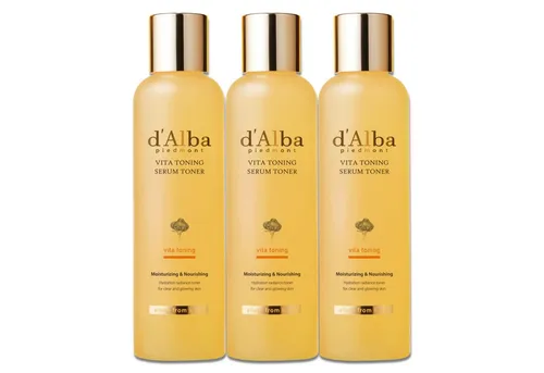 d'Alba Toner Weißtrüffel Toning Serum – 3-tlg. Hautpflege für strahlenden Teint - 3-teiliges Set aus Toner und Serum für intensive Feuchtigkeit. Beruhigt und pflegt die Haut, ideal für alle Hauttypen. Für optimale Ergebnisse täglich nach der Reinigung anwenden.