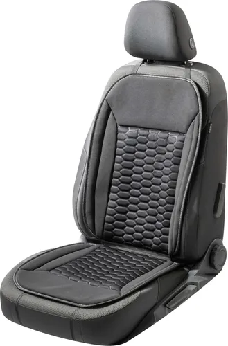 Walser Auto-Sitzauflage Valtteri, Universelle PKW-Sitzauflage schwarz/grau - Sitzauflagen für PKW: Schützt den Originalsitz optimal vor Abnutzung und Verschmutzung, bietet durch 14mm Schaumstoff-Polsterung hohen Sitzkomfort und modernes Design für Ihr Fahrzeug.