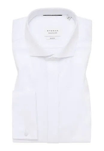 Eterna Langarmhemd Slim Fit Haifisch - Blickdicht und stilvoll - Businesshemden mit innovativem ETERNA COVER SHIRT, blickdicht und ideal zum Verstecken von Tattoos oder Körperbehaarung. Sportlich-elegantes Design für jeden Anlass!