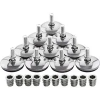 SOTECH 10er Set Verstellfüße MOBILIA Ø37 mm M8x12 Neigbar inkl. Einschraubmuffen