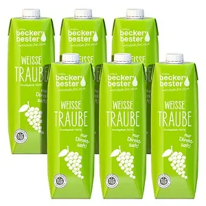 beckers bester WEISSE TRAUBE Direktsaft 6x 1,0 l