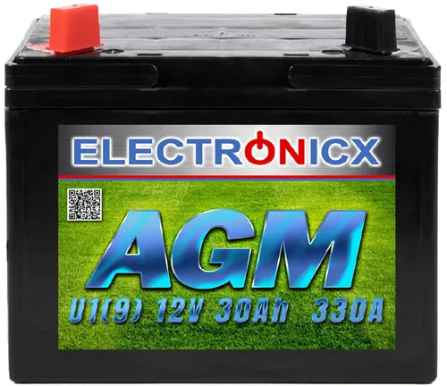 Electronicx U1(9) AGM 30AH 330A Batterie Rasentraktor Aufsitzrasenmäher