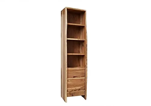 Hochschrank Akazie 45x36x185 - PURE ACACIA #615 - Schränke & Wandschränke: Hochwertiger Massivholz-Hochschrank mit 6 Regalfächern, ideal zur stilvollen Aufbewahrung und optimalen Raumnutzung.
