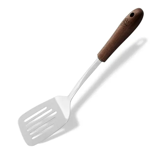 Stanley Rogers Schlitzwender Black Walnut – Premium Küchenhelfer aus hochwertigem schwarzem Walnussholz und rostfreiem Edelstahl