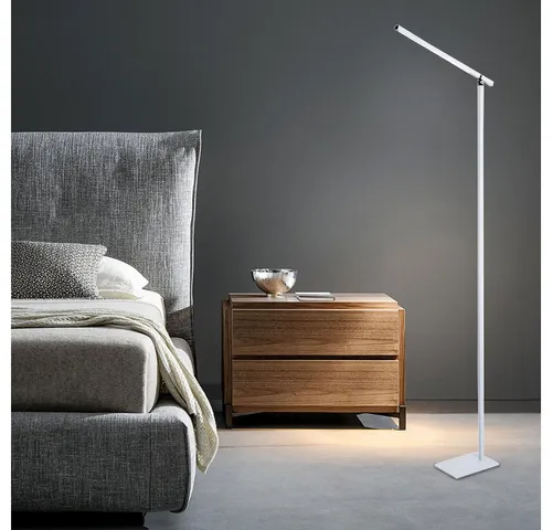 NOWA LED Stehlampe, LED-Leuchtmittel fest verbaut, Warmweiß, Stehlampe Stehleuchte Touchdimmer Wohnzimmerlampe weiß LED H 145 cm