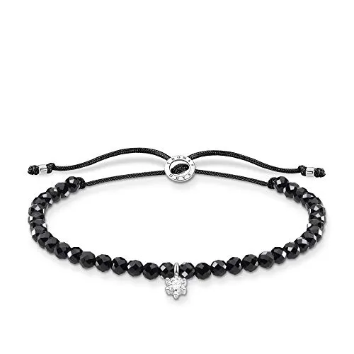 Thomas Sabo Armband mit schwarzen Perlen und weißem Stein - Elegantes Armband aus 925er Sterlingsilber, ideal für besondere Anlässe. Ein einzigartiges Schmuckstück, das Stil und Individualität vereint – perfekt als Geschenk für Frauen.