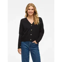 Vila Strickjacke VIRIL V-NECK KNIT CARDIGAN - NOOS schwarz XS (34) - Modische Strickjacke in Schwarz, ideal für jeden Anlass. Aus pflegeleichtem Feinstrick mit V-Ausschnitt und langem Arm, perfekt kombinierbar für einen stilvollen Look.