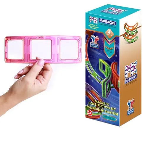 MAGNIKON Magnetische Bausteine Ersatzset - Kinderspielzeug ab 3 Jahre, Magnete Kinder, Geschenk Für Mädchen und Jungen, Magnetbausteine, Kinder Magneten Spielzeug, Magische Magnetspiel (Super Bogen)