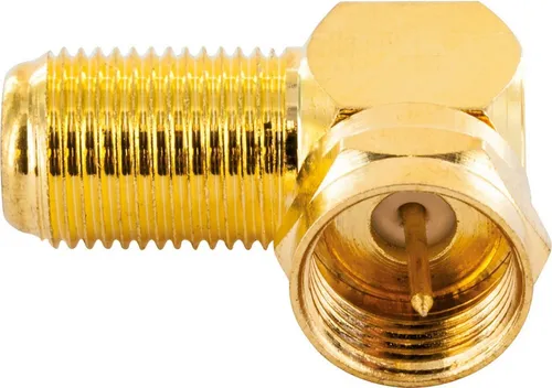 Schwaiger GOWAD8321 537 TV-Adapter F-Stecker zu F-Buchse, 90° Winkel
