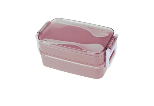 Neuetischkultur Lunchbox Lunchbox mit Besteck Kunststoff, Kunststoff, (Stück, 1-tlg., 1 Lunchbox), Brotbox Brotdose