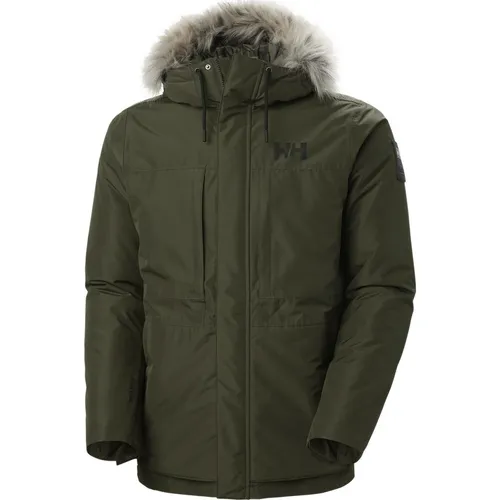 Helly Hansen Coastal 3.0 Parka utility green (431) 2XL - Funktionsjacke mit HELLY TECH PROTECTION für besten Wind- und Wetterschutz, nachhaltige Primaloft-Isolierung für Wärme und Komfort, ideal für Alltag und Outdoor-Aktivitäten.