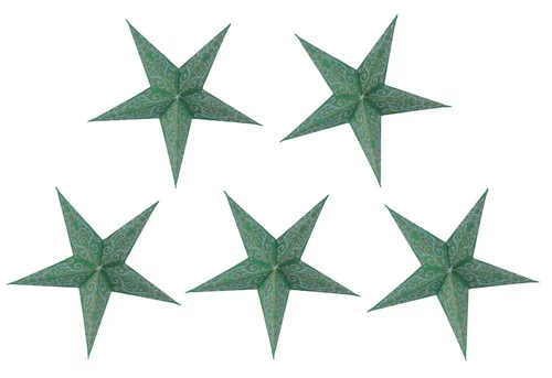 Stk. Papier Ministern für Lichterkette, 20 cm, faltbar, 5`er Set - Design 16 5