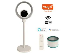 be cool Standventilator BCBFLWiFi01 - Design-Standventilator mit WiFi, flügellosem Design und HEPA-Luftreinigung für frische, saubere Luft in deinem Zuhause.