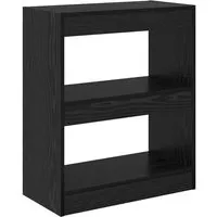 vidaXL Bücherregal Schwarze Eiche 60 x 30 x 72 cm - Büro-Bücherregale mit modernem Design, ideal als Raumteiler oder zur stilvollen Aufbewahrung von Büchern und Deko. Robuste Holzwerkstoff-Oberfläche für Langlebigkeit und Eleganz.