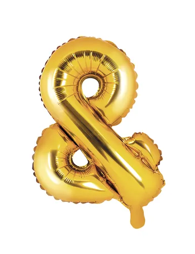 Folienluftballon Symbol + gold in gold von Vegaoo