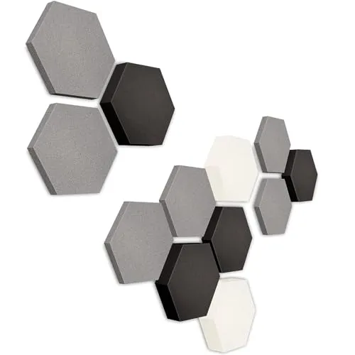 platino24 Akustikplatte 3D Edition LOFT Ø 300mm – 12 Elemente - 12 stilvolle Akustikelemente für eine verbesserte Raumakustik. Ideal für moderne Wohnräume, Heimkinos und Büros. Handgefertigt und in zahlreichen Farben erhältlich, sorgen sie für eine ansprechende Optik.