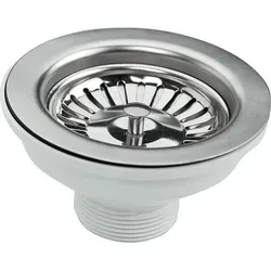 Spülenventil DN40, 11/2''x 115mm mit Siebeinsatz Edelstahl 83mm