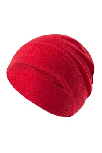 Camp David Herren Fleece Beanie mit Logo-Prägung Royal Red, None