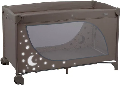 BabyGo Sleeper Moonstars Reisebett Beige Melange in beige von BabyGo