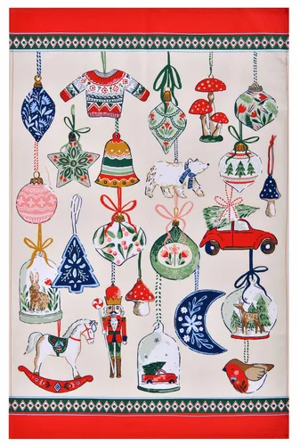 ULSTER WEAVERS Geschirrtuch Küchentuch 100%Baumwolle 48x74cm Christmas Ornaments