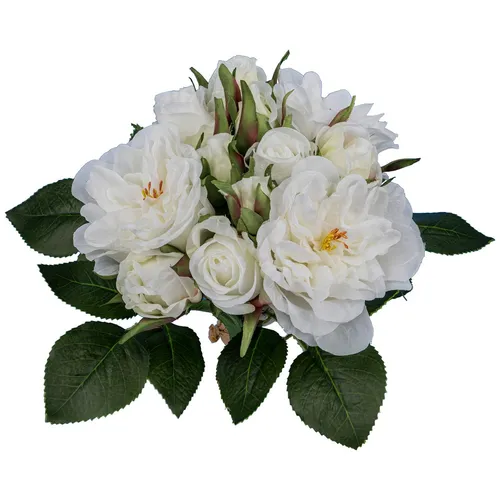 Künstlicher Rosenstrauß, Farbe weiß, Höhe ca. 29 cm