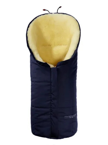 Hofbrucker Lammfell-Fußsack Eskimo für Babyschale & Kinderwagen - Kuschelweicher Lammfell-Fußsack für Babyschale und Buggy. Wasserabweisend, mit mittigem Reißverschluss und drei Gurtschlitzen. Hält Ihr Kind warm und sorgt für besten Liegekomfort - Made in Germany.