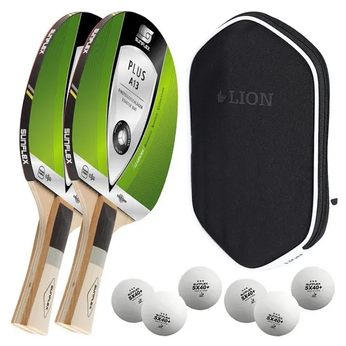 Sunflex® 2x Tischtennisschläger Plus A13 Set von SUNFLEX