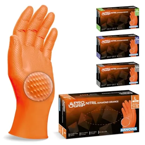 PROGRIP Nitril Diamond Orange Einmalhandschuhe von ARNOMED